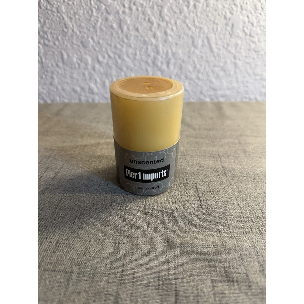 New Pier 1‎ Imports Hand-Poured Unscented Pillar Candle 3x6 (SKU 2371797)